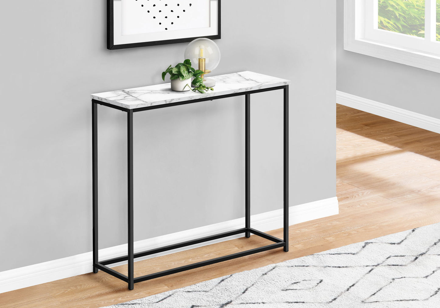 Accent Console Table For Entryway, Stable Support, Contemporary & Modern