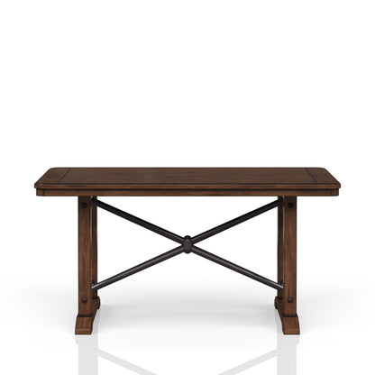 Casual Counter Height Double Pedestal Dining Table - Brown