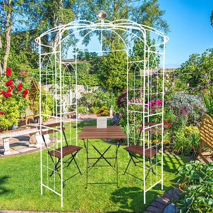 Metal Garden Arch Iron Garden Arbors Gazebo Dia High Birdcage Shape Pergola Pavilion For Wedding Ceremony