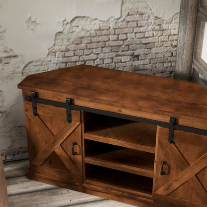 Farmhouse - Corner TV Stand - Aged Whiskey