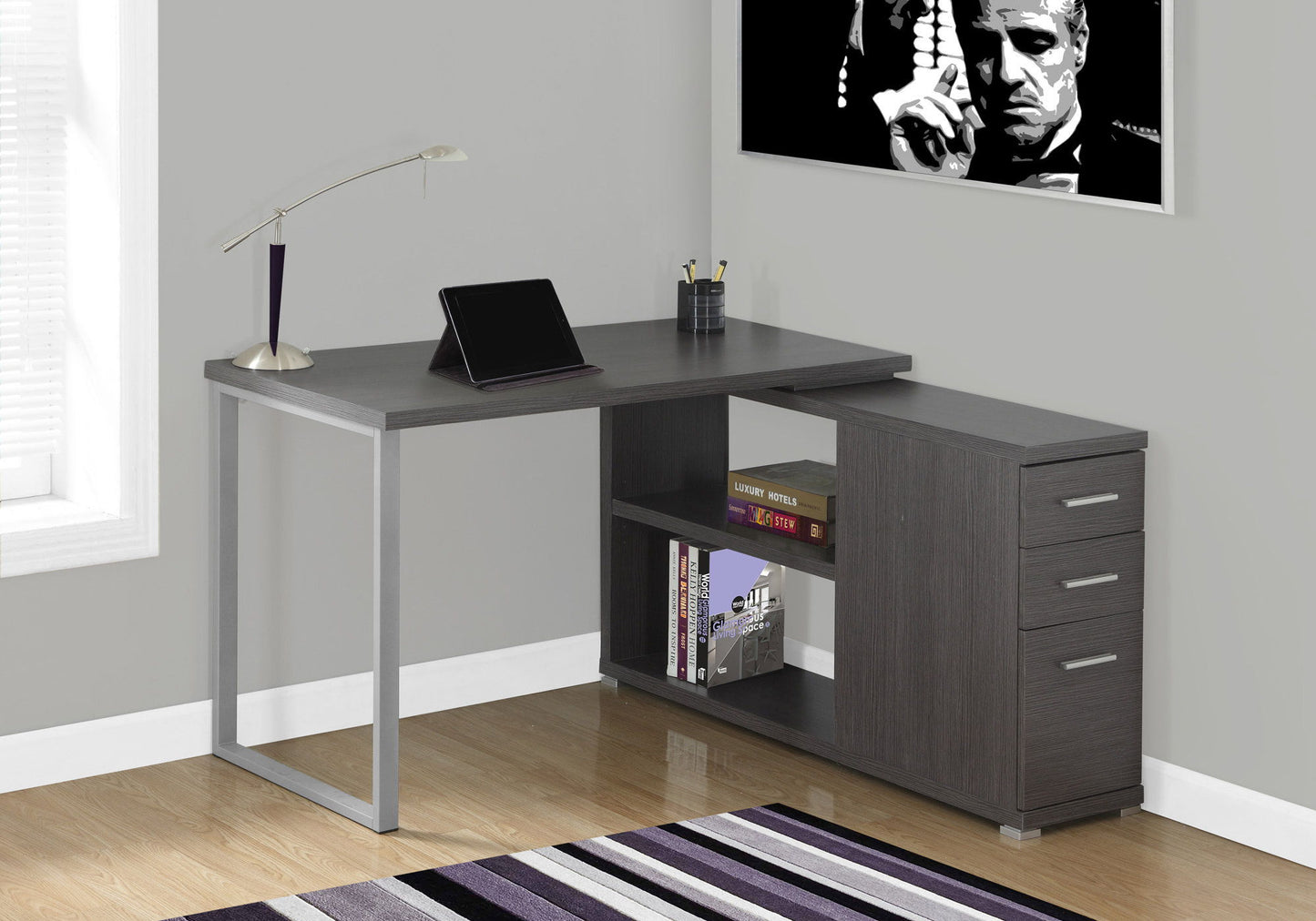 Computer Desk, Home Office, Corner, Left, Right Set - Up, Storage Drawers, L Shape, Laptop, And Contemporary & Modern