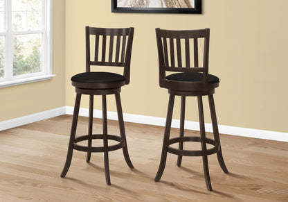 Swivel Stool Bar Height, Transitional Stylish Design (Set of 2)