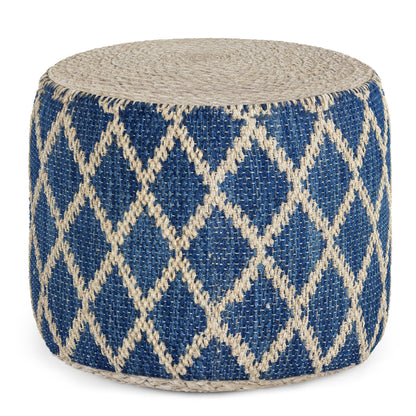 Edgeley - Handcrafted Round Pouf