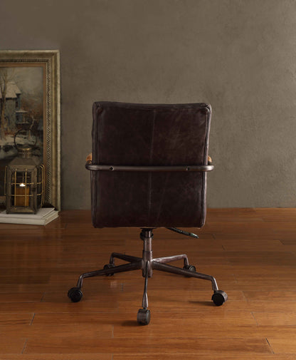 Harith - Retro Top Grain Leather Office Chair