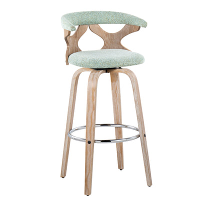 Gardenia - Contemporary Fixed Height Barstool With Swivel With Round Footrest (Set of 2)