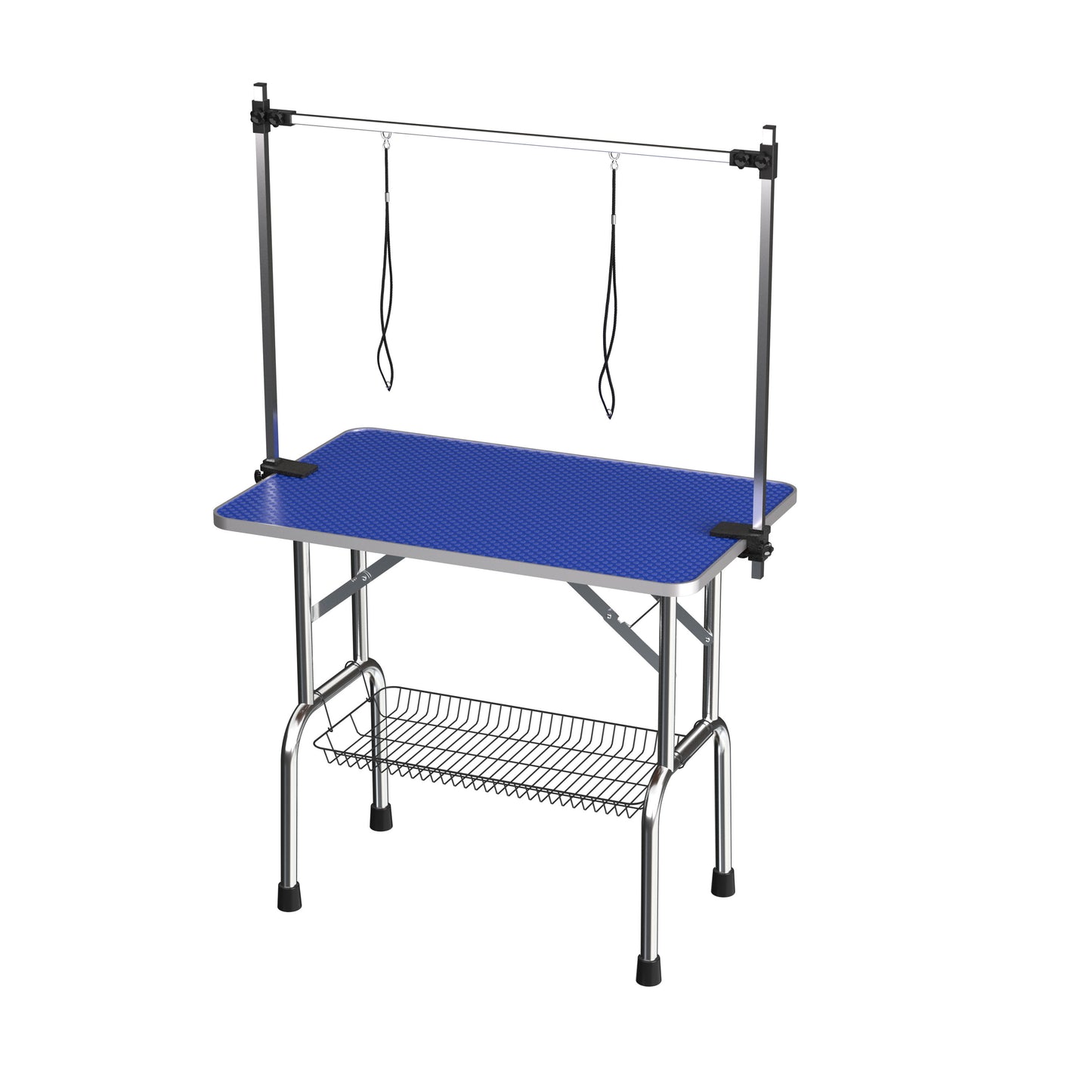 Large Size Grooming Table For Pet Dog And Cat With Adjustable Arm And Clamps Large Heavy Duty Animal Grooming Table - Blue