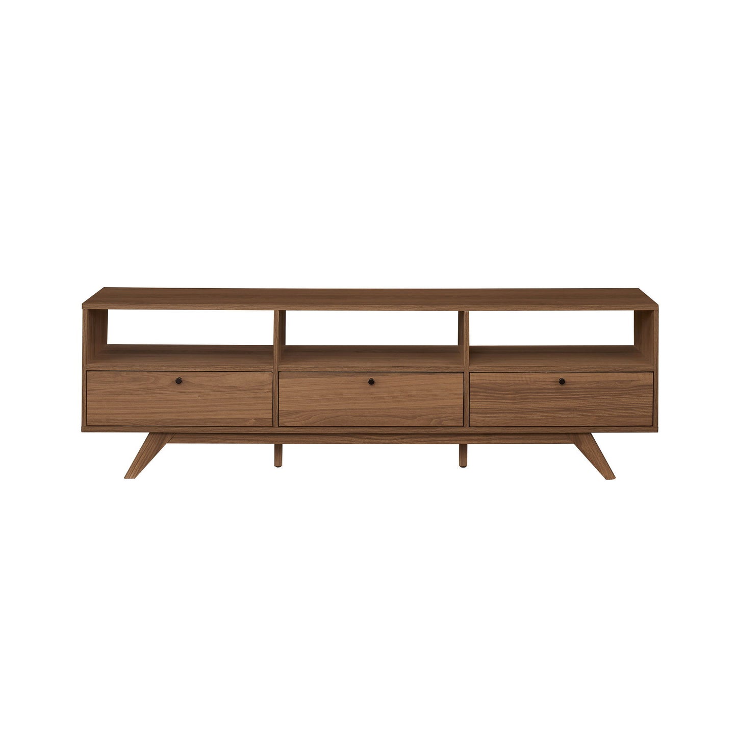 Modern Scandi 3 Door Low Profile TV Stand For TVs Up To 80"