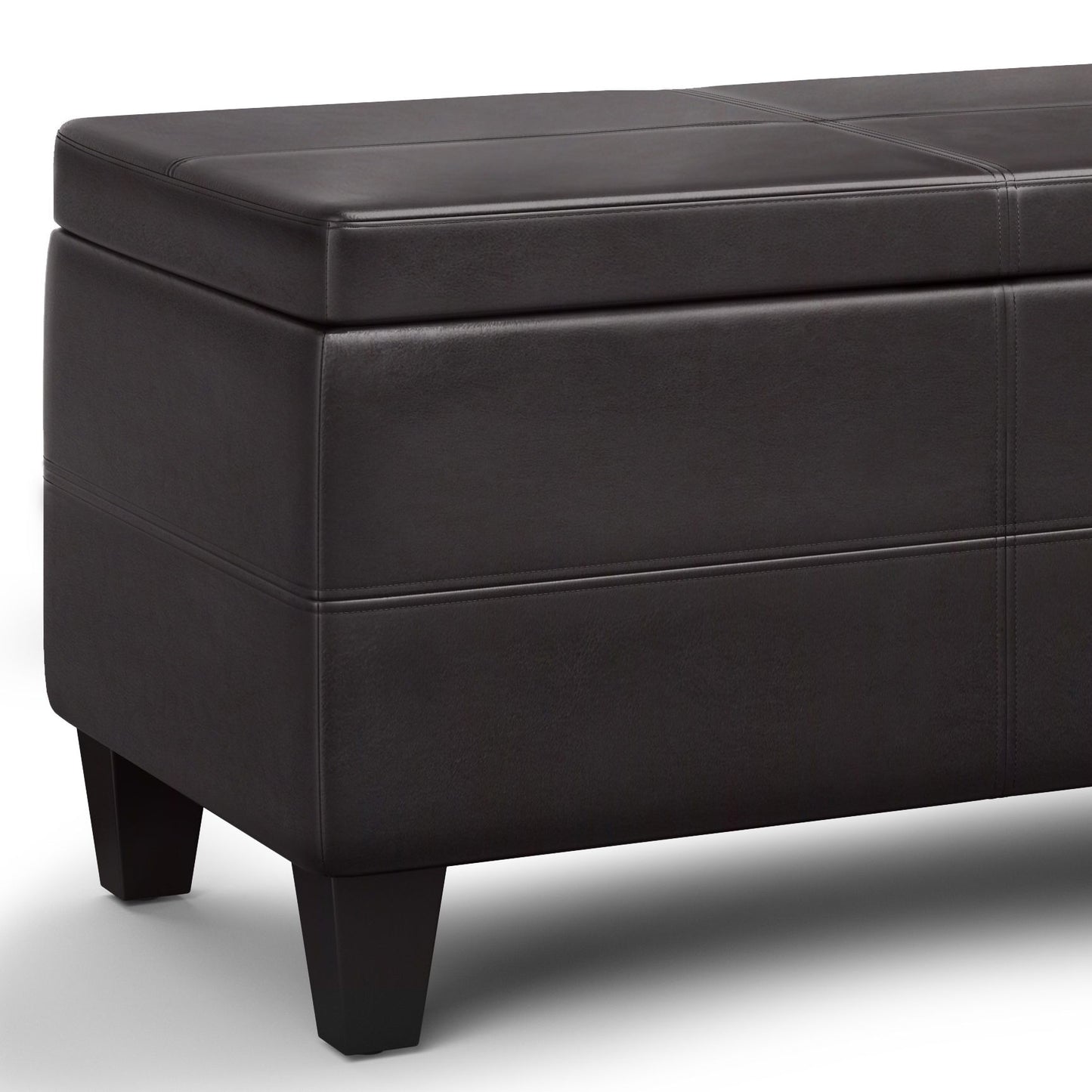 Avalon - Lift Top Rectangular Storage Ottoman - Tanners Brown