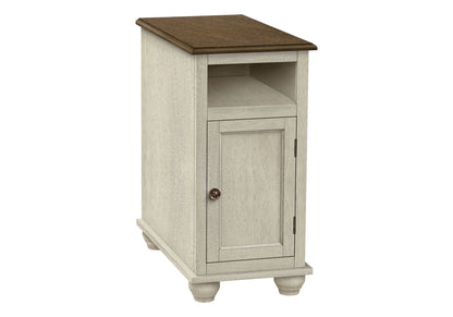 Accent End Table, Storage, Traditional - White