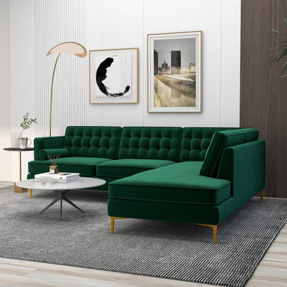 Brooke - Velvet Sectional Sofa