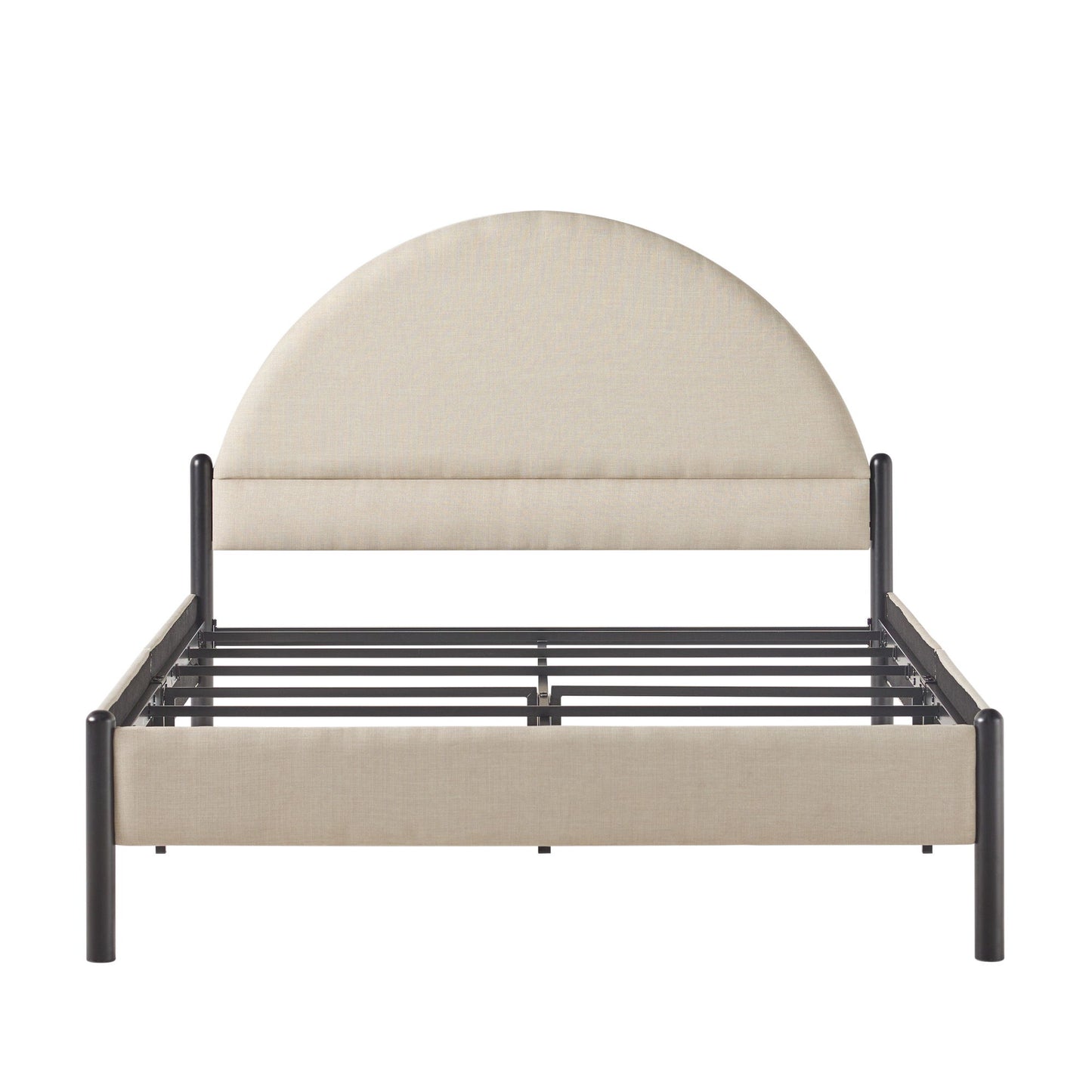 Bed Modern Upholstered Curved Headboard