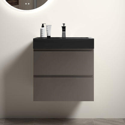 Alice - Bathroom Vanity With Sink, Large Storage Wall Mounted Floating Bathroom Vanity For Modern Bathroom, One-Piece Sink Basin Without Drain And Faucet