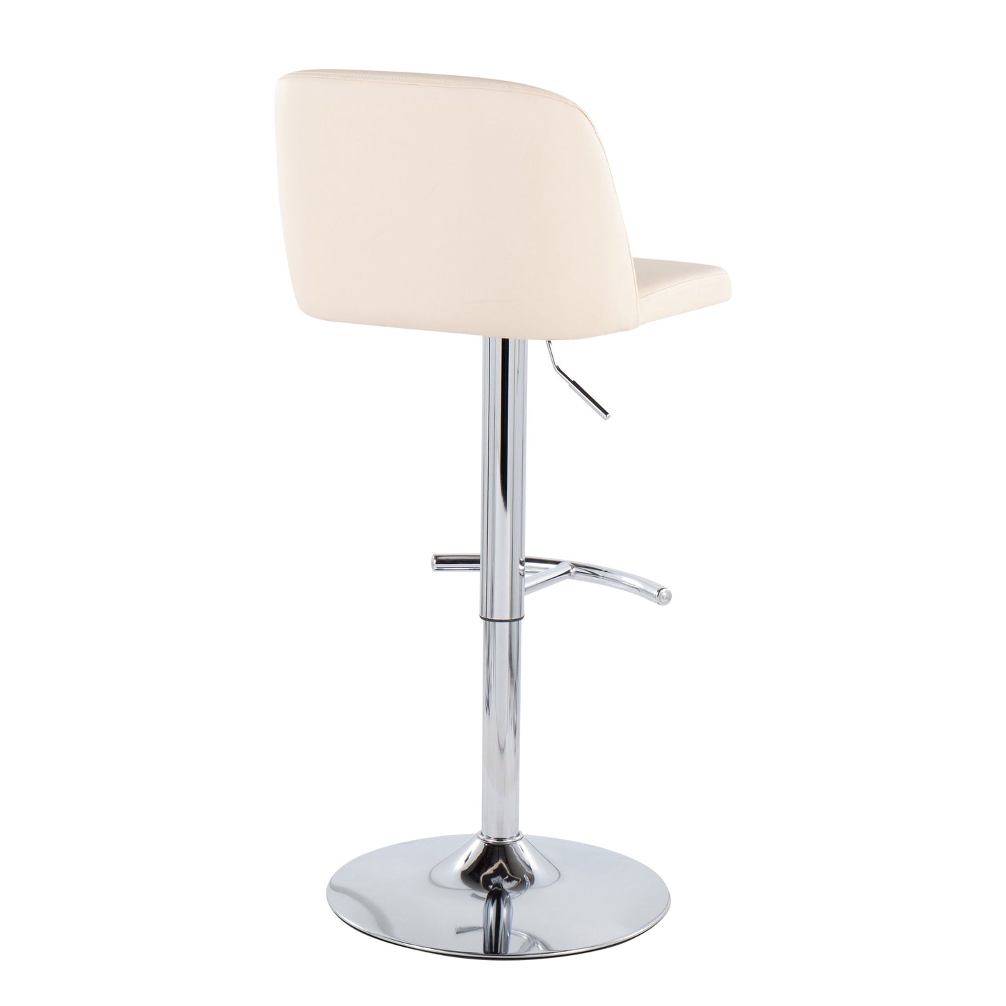 Toriano - Contemporary Adjustable Barstool With Swivel & Rounded T Footrest (Set of 2)