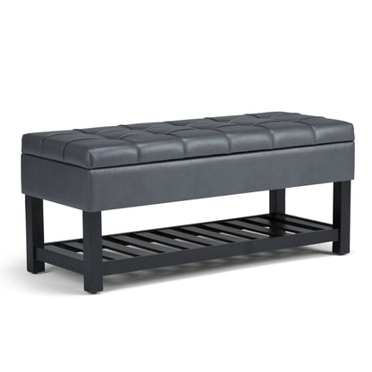 Saxon - Upholstered Transitional Storage Ottoman Bench