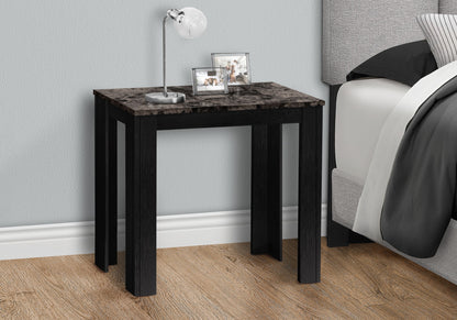 Accent Table For Living Room Marble Look - Black