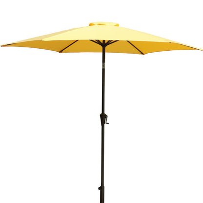 8.8' Outdoor Aluminum Patio Umbrella, Market Umbrella With 33 Pounds Round Resin Umbrella Base Lift