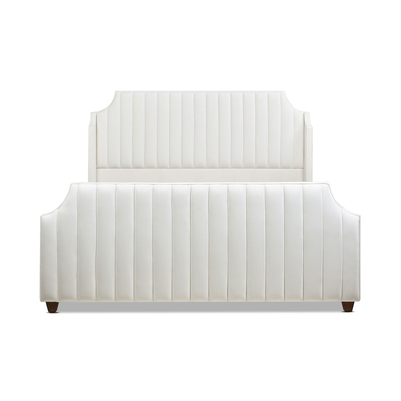 Addison - King Tufted Panel Bed Frame - Cloud White