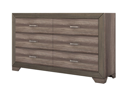 5 Drawer Chest - Antique Brown / Gray