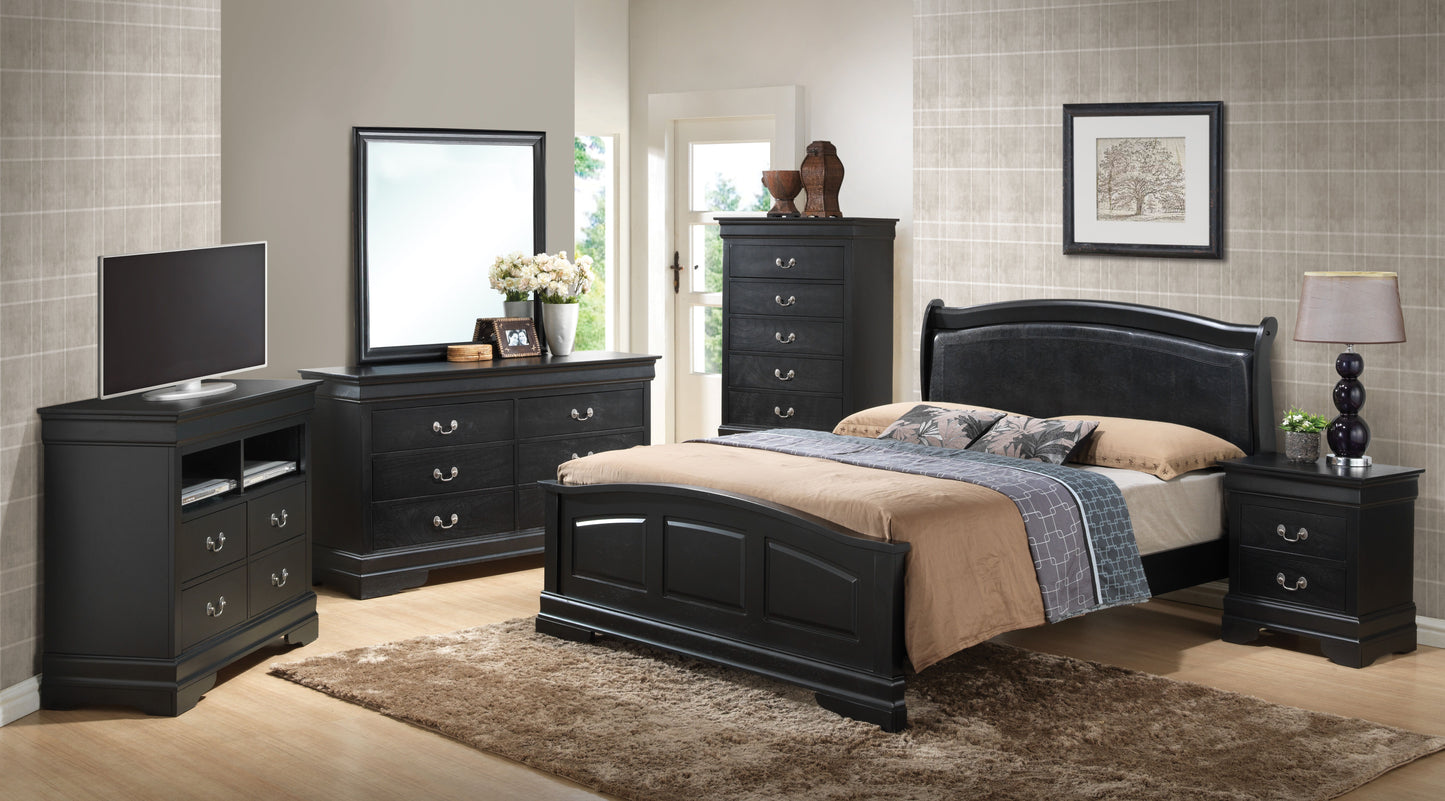 Panel Sleigh Bed Elegantly Crafted