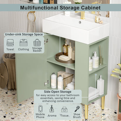 Bathroom Vanity, Combo Cabinet, Bathroom Storage Cabinet, Single Ceramic Sink