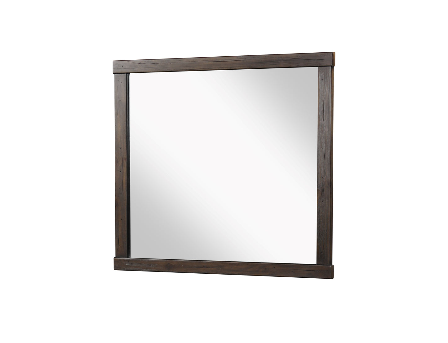 Square Mirror With Knotty - Brown