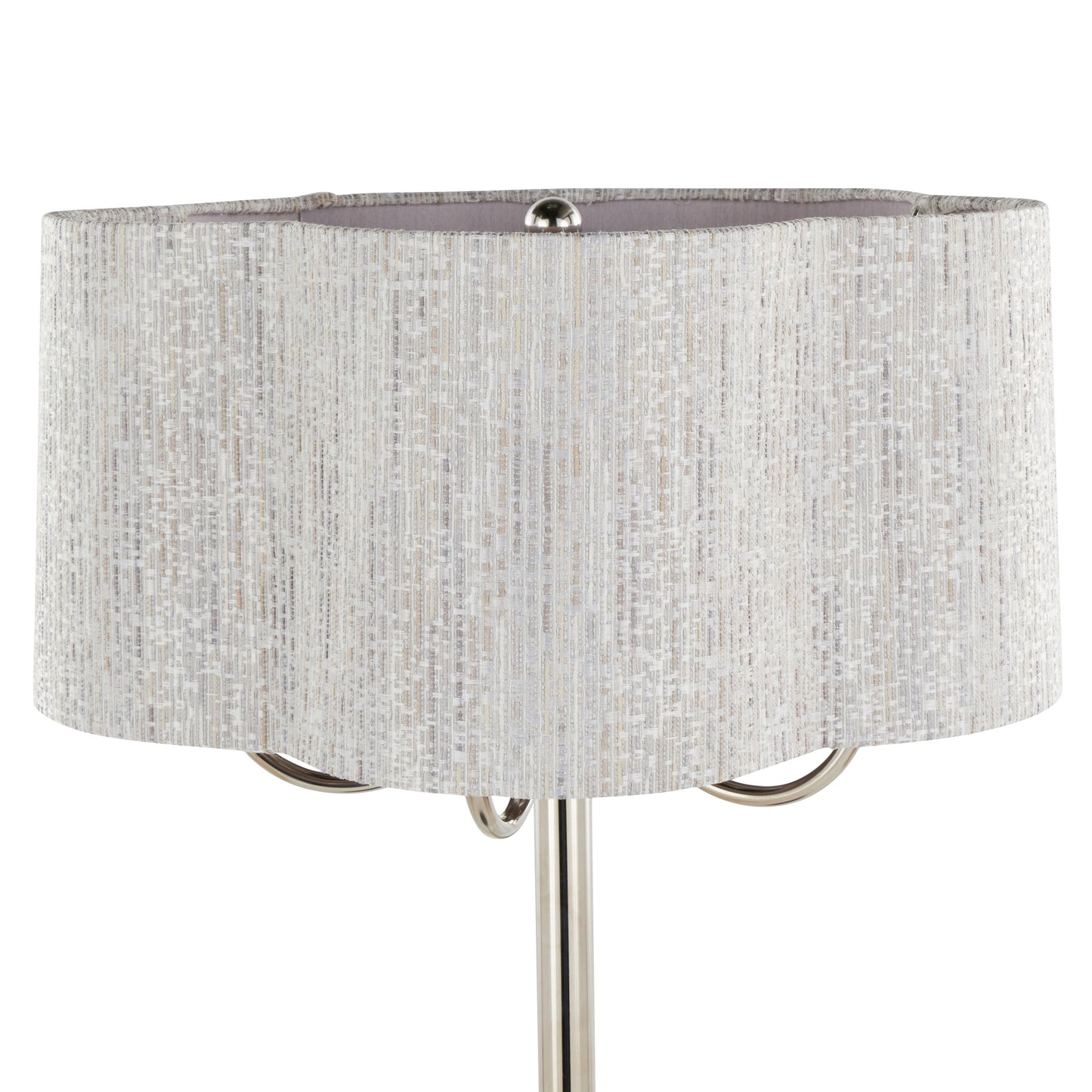 Lily - Contemporary Table Lamp - Polished Nickel / Gray