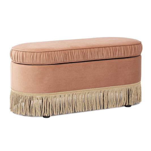 Serena - Contemporary Design Oval Storage Bench Ottoman