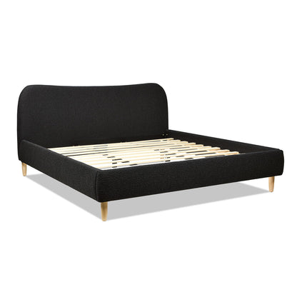 Roman - Curved Headboard Upholstered Platform Bed