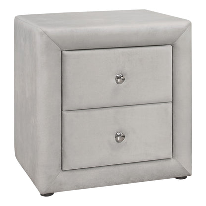 Nightstand, Storage Drawer Versatile Use, Upholstered, Transitional