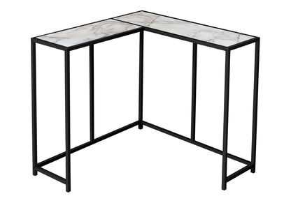 Corner Accent Console Table For Entryway, Unique L-Shaped Design