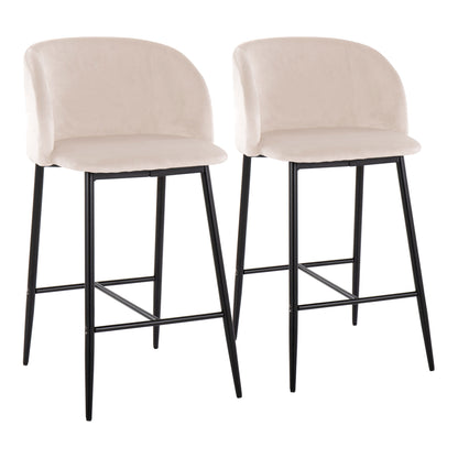 Fran - Contemporary Fixed Height Counter Stool (Set of 2)