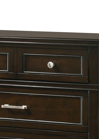 Merlot - 5 Drawer Chest - Mahogany