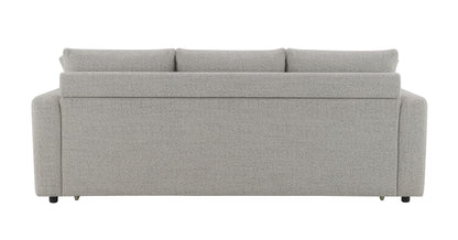 Connie - Boucle Sleeper Sectional Sofa With 2 Toss Pillows - Beige