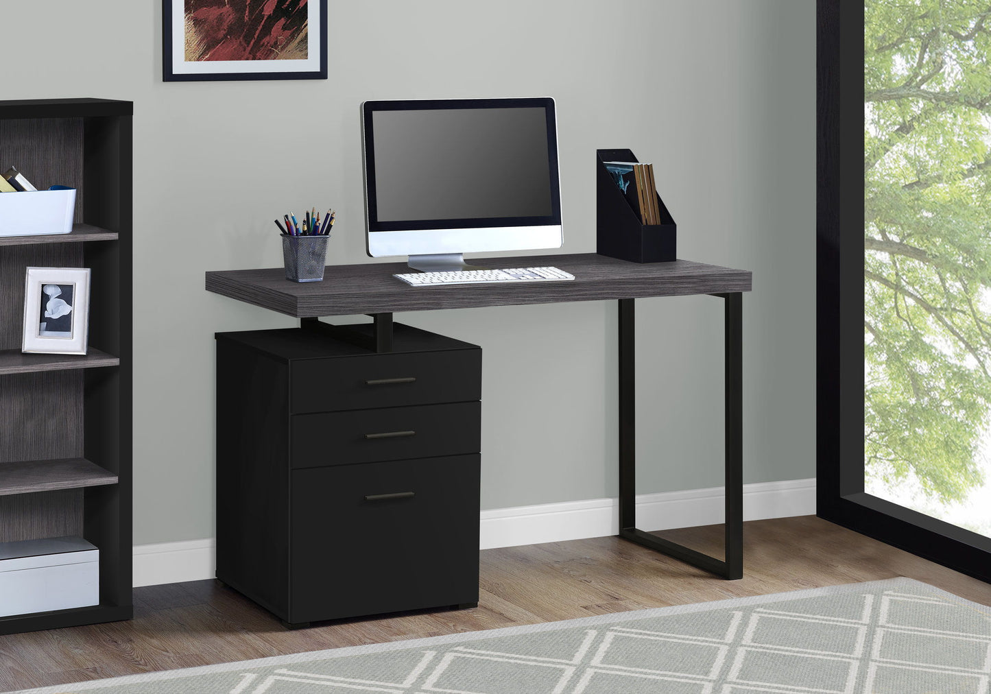 Computer Desk For Home Office, Left, Right Set - Up, Ample Storage Drawers