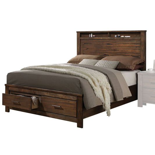 Merrilee - Eastern King Bed With Storage - Oak