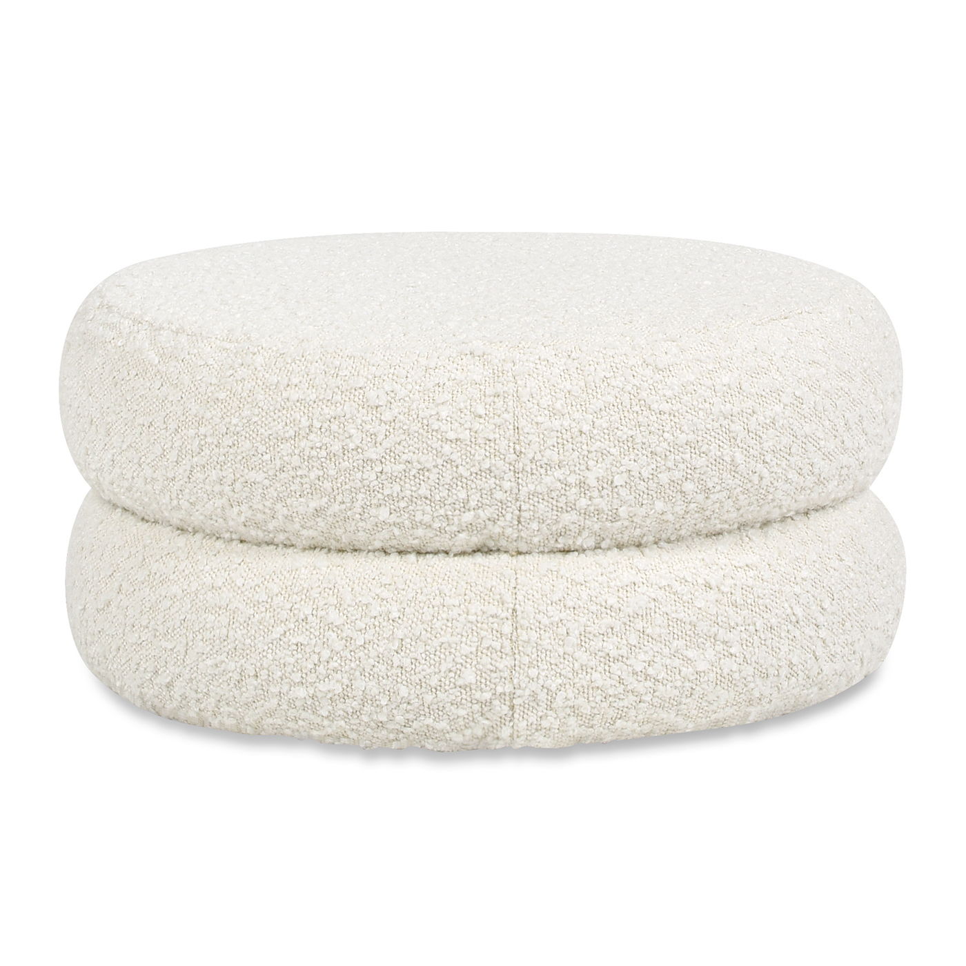 Homary - Floor Cushion Footrest Ottoman - Ivory White