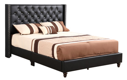 Upholstered Nailhead Trim Chic Bed