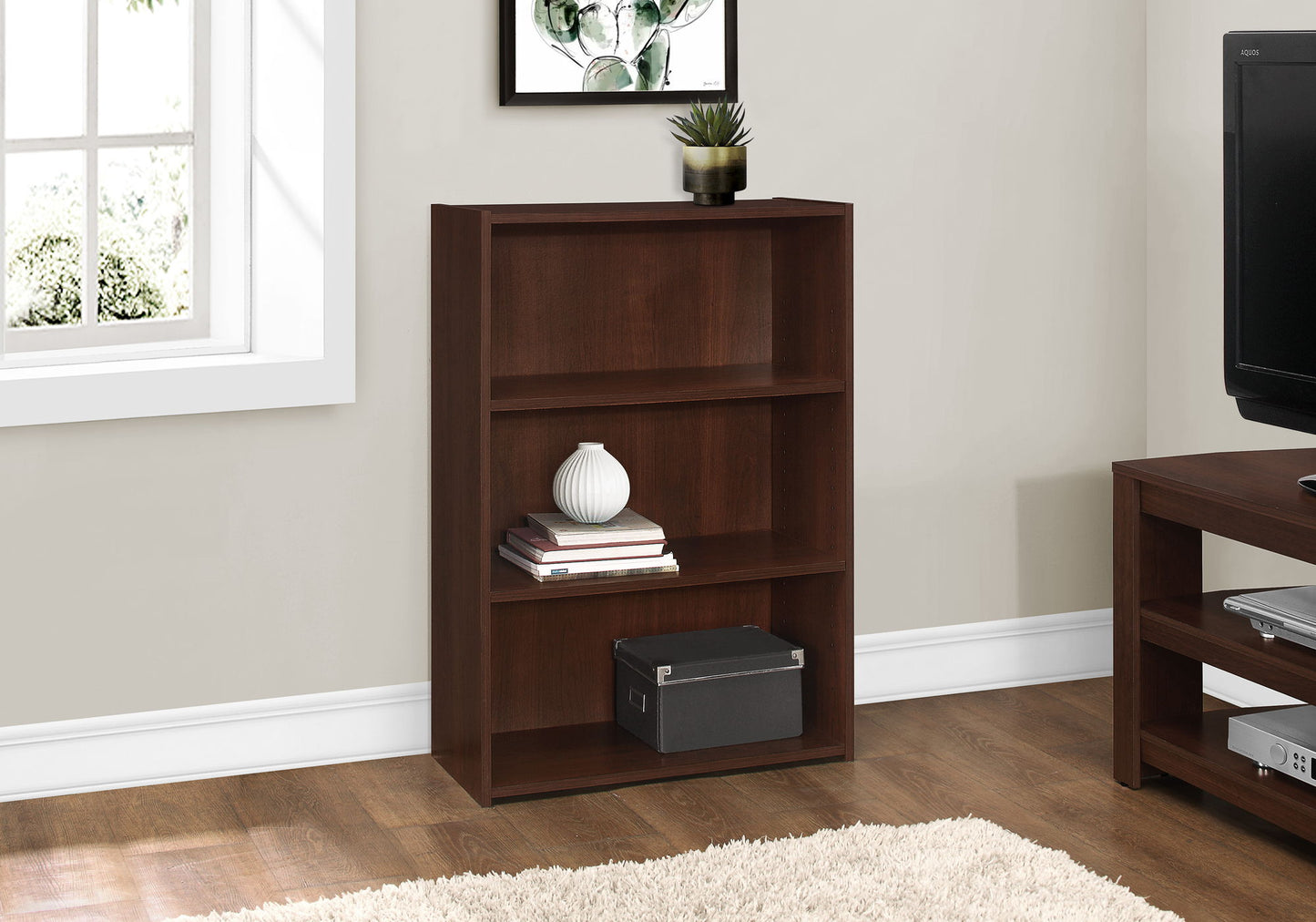 Bookshelf, Bookcase, 4 Tier, For Office, Transitional