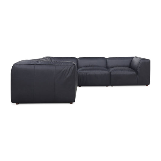 Form - Classic L Modular Sectional Vantage Black Leather