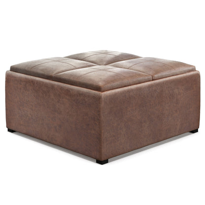 Avalon - Square Coffee Table, Storage Ottoman