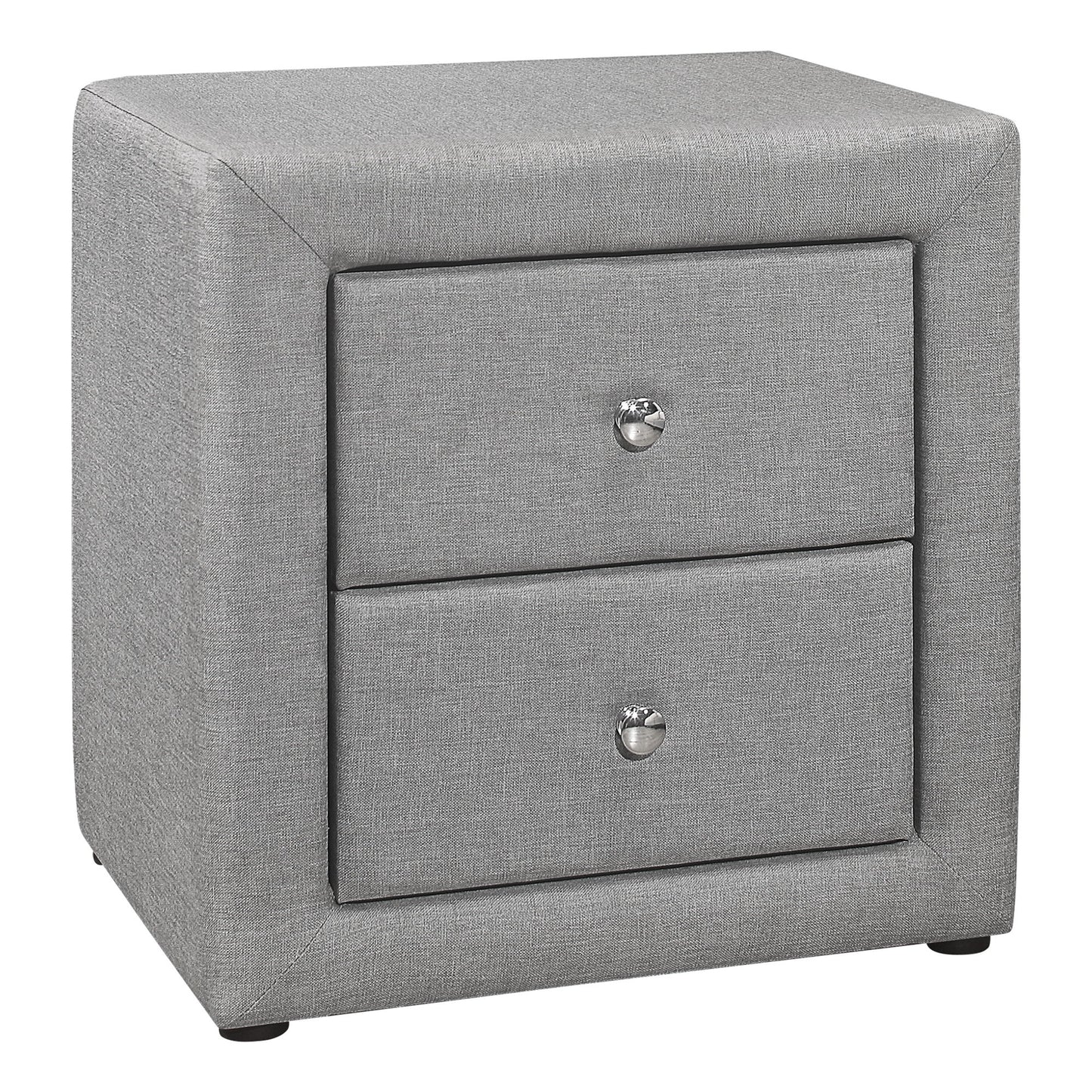 Nightstand, Storage Drawer Versatile Use, Upholstered, Transitional