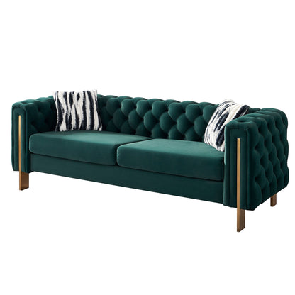 Chesterfield - Modern Tufted Velvet Living Room Sofa, 84.25''W Couch