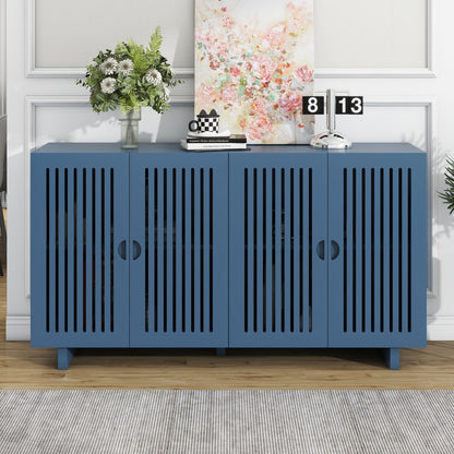 Modern Style Sideboard With Superior Storage Space, Hollow Door Design And 2 Adjustable Shelves For Living Room And Dining Room