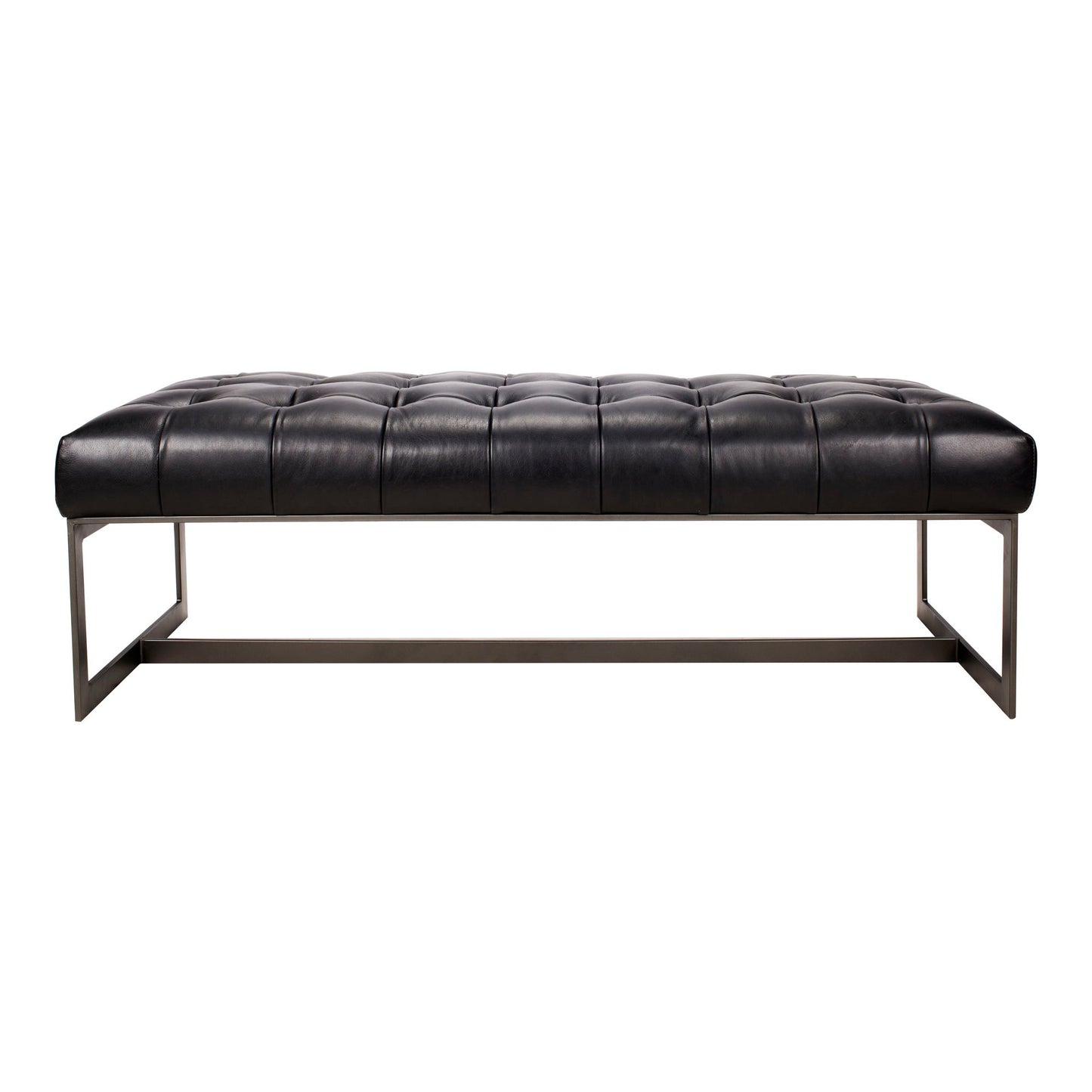 Wyatt - Leather Bench - Black