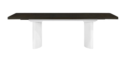 Carene - Dining Table (With Leaf) - Brown / White