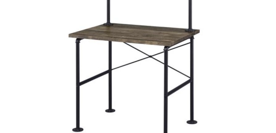 Ensata - Rustic Writing Desk - Black / Oak