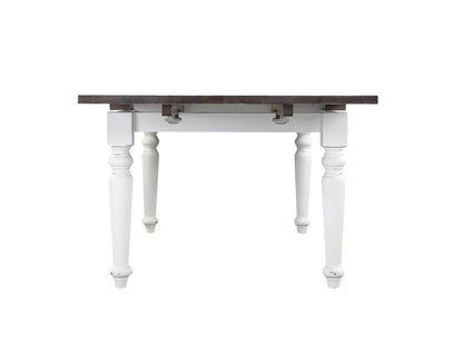 Mountina - Dining Table With Leafs - Brown / White