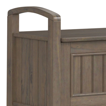 Lev - Entryway Storage Bench - Smoky Brown